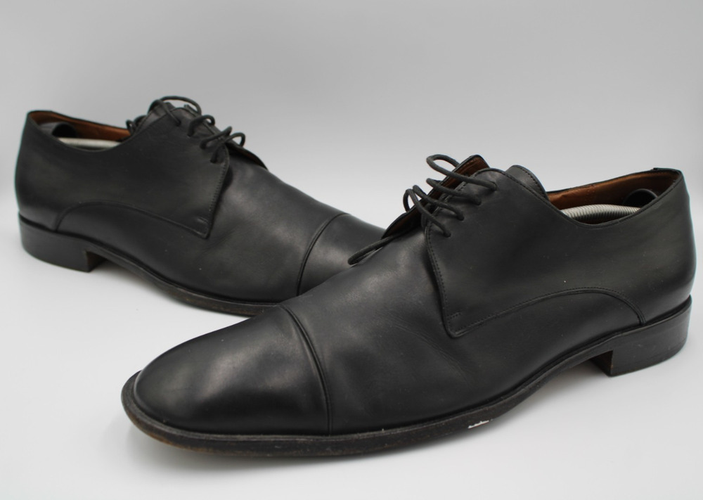 Size 12 - VTG Bally Arol Men's Black Leather Dress Shoes Classic Luxury Designer